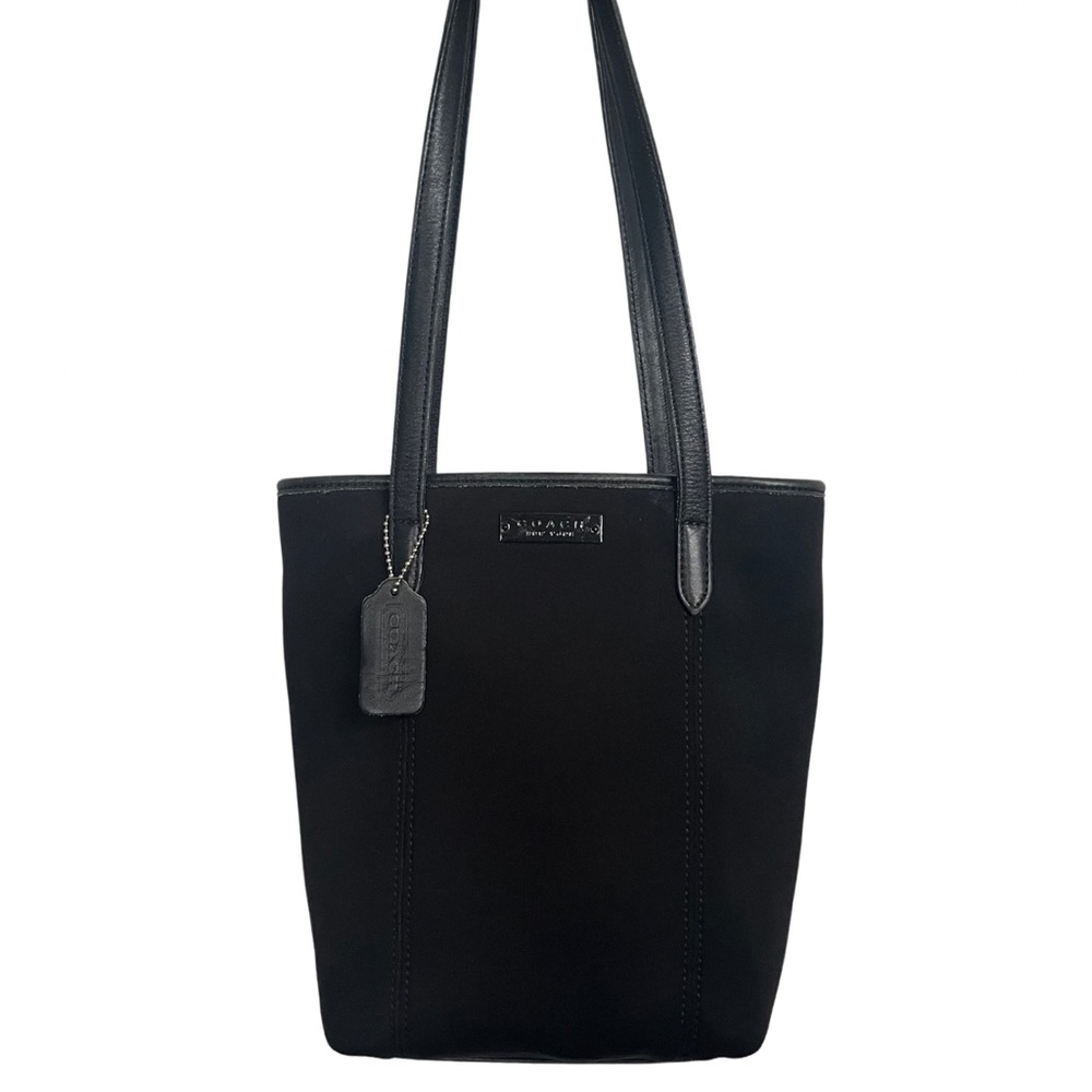 SOLD ⛔️ Vintage Coach Neoprene Black Shopper Tote 6201